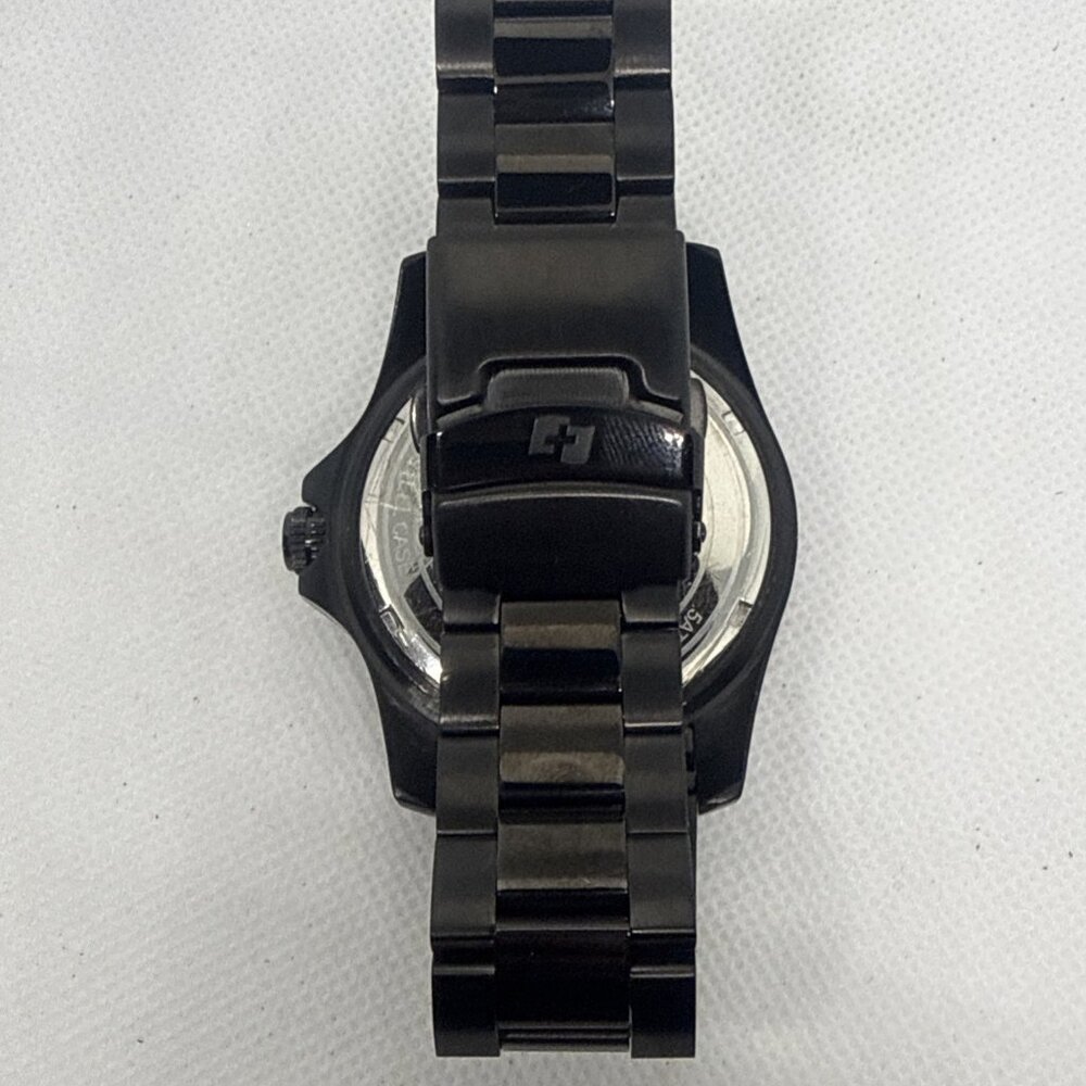 Calibre Akron Men's Black IP Steel Black Dial Quartz Date Dive Watch - Picture 13 of 15